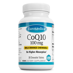 EuroMedica CoQ10 100 mg bottle label