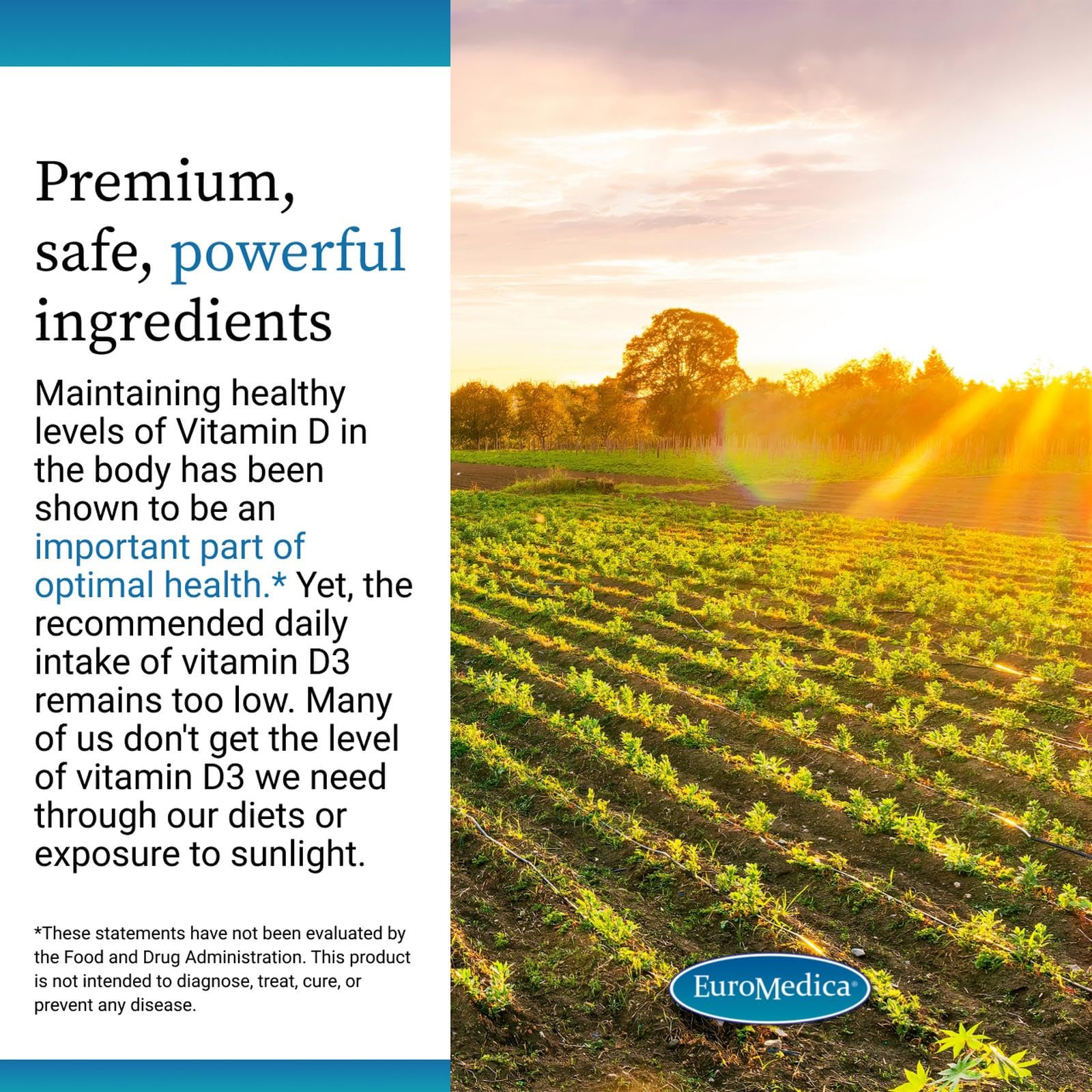 Allergen-free vitamin D3 supplement information