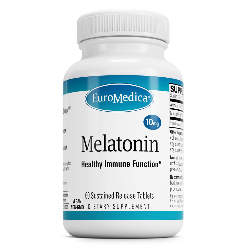 EuroMedica Melatonin bottle label