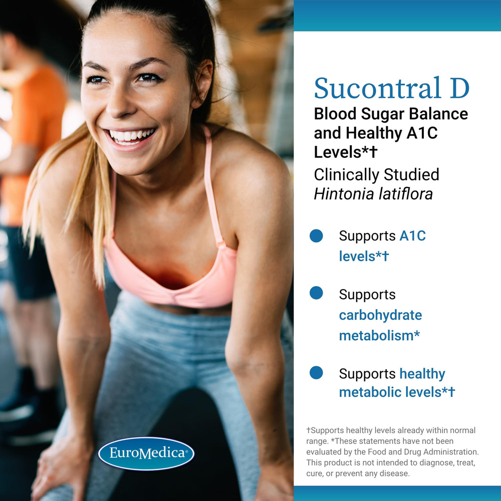 Supplement facts panel for EuroMedica Sucontral D