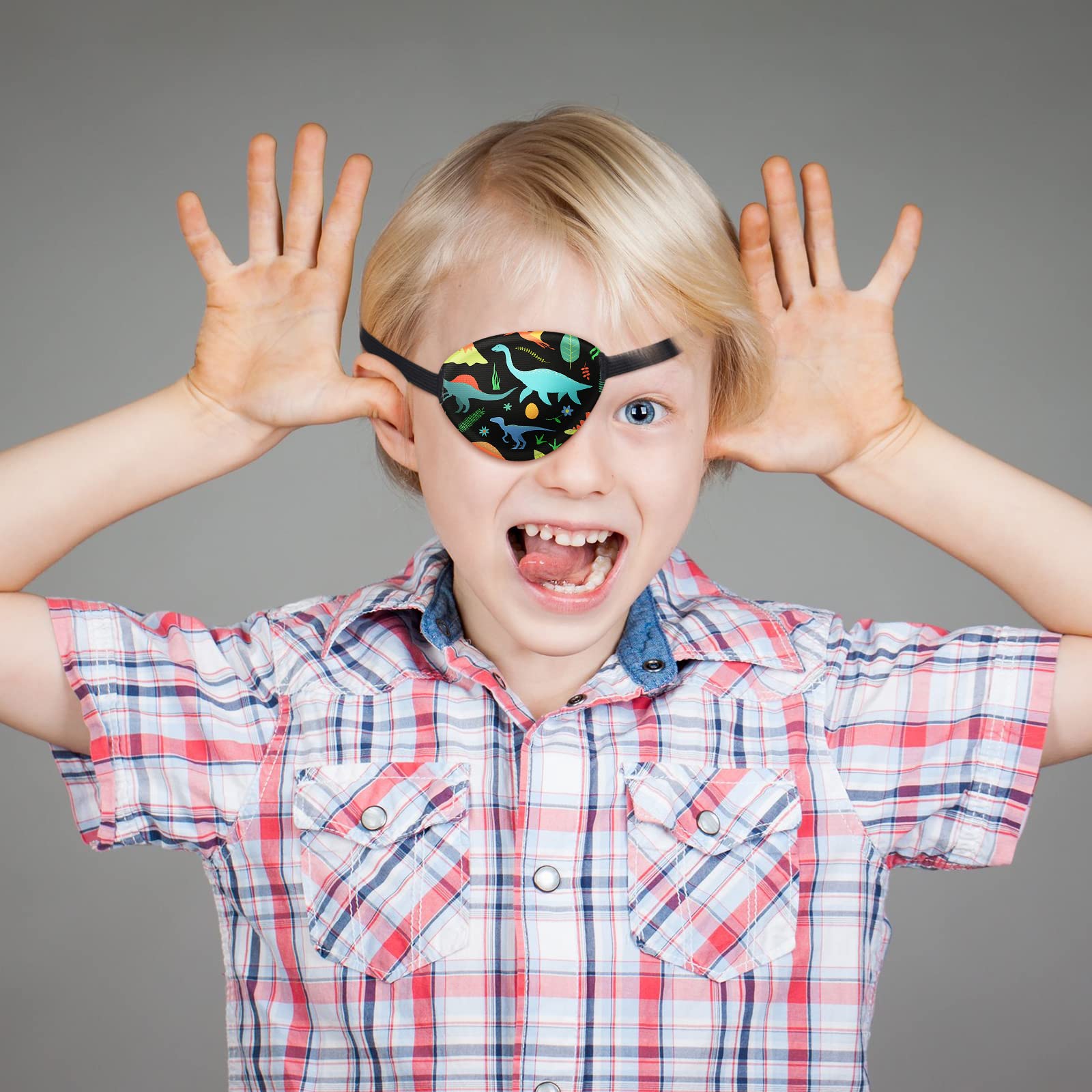Eurzom 8-piece eye patches for kids – colorful pattern (cool style)
