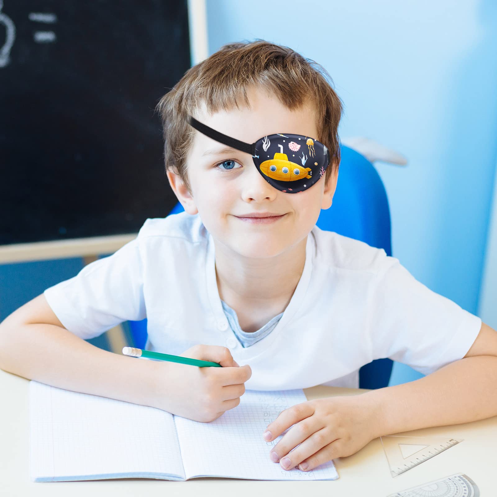 Eurzom 8-piece eye patches for kids – assorted patterns (cool style)