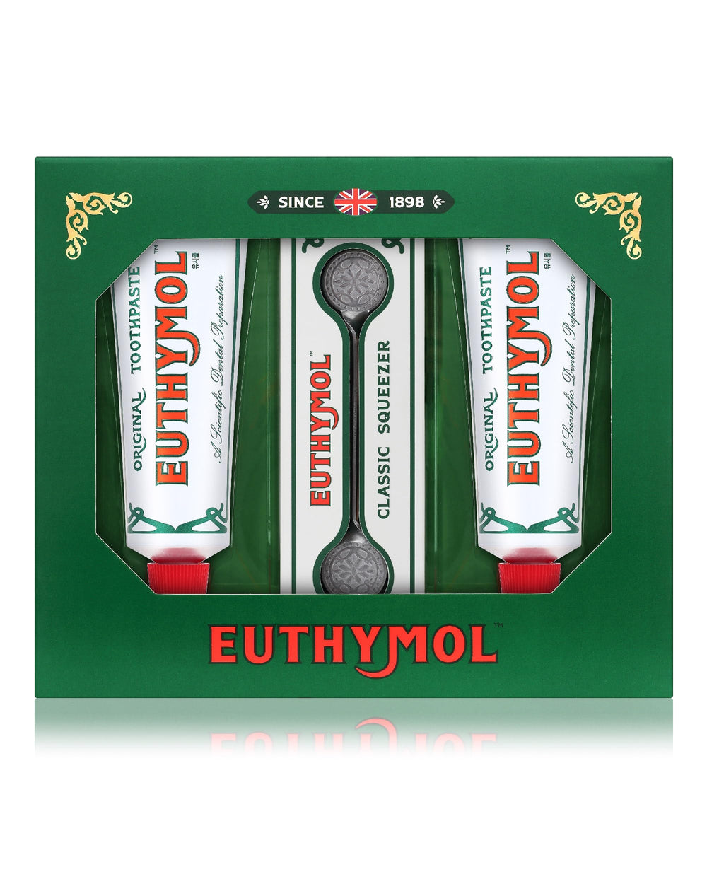Gift box packaging for EUTHYMOL Original Toothpaste Set with Sqeezer