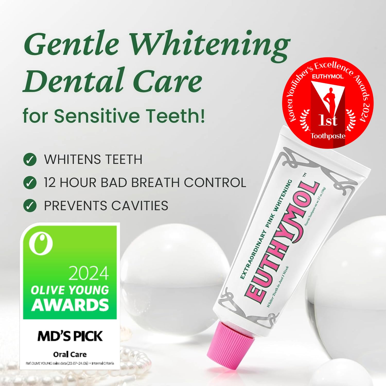 Two EUTHYMOL toothpaste tubes in a 2-pack