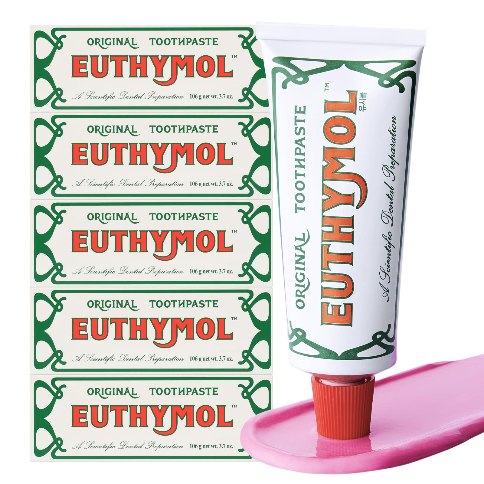 Euthymol Original Toothpaste Pack of 5 – front label