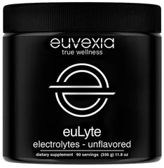 Euvexia euLyte bottle pouring into water for quick hydration during workouts.