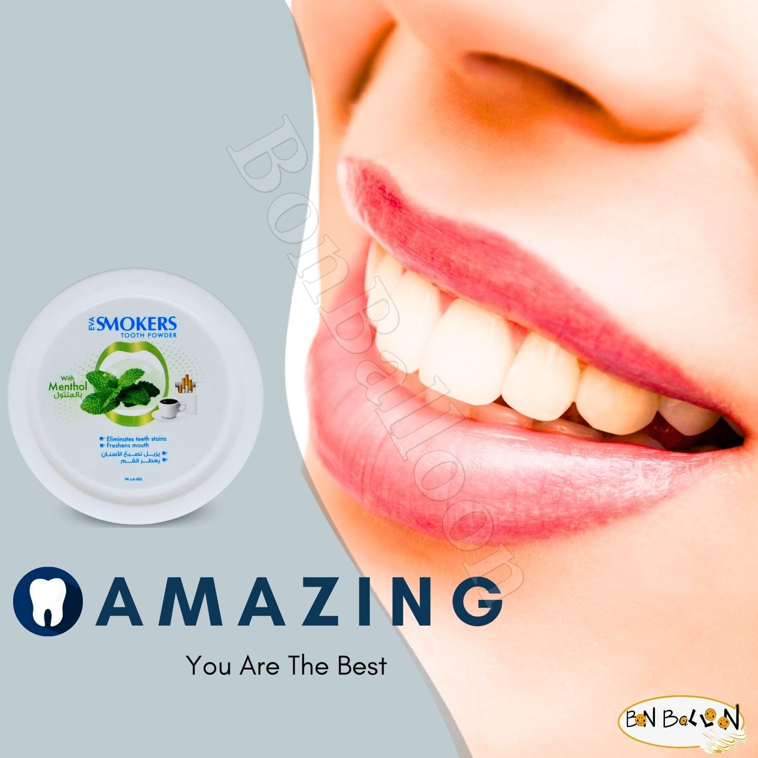 Close-up of Eva Smokers Tooth Powder Menthol texture