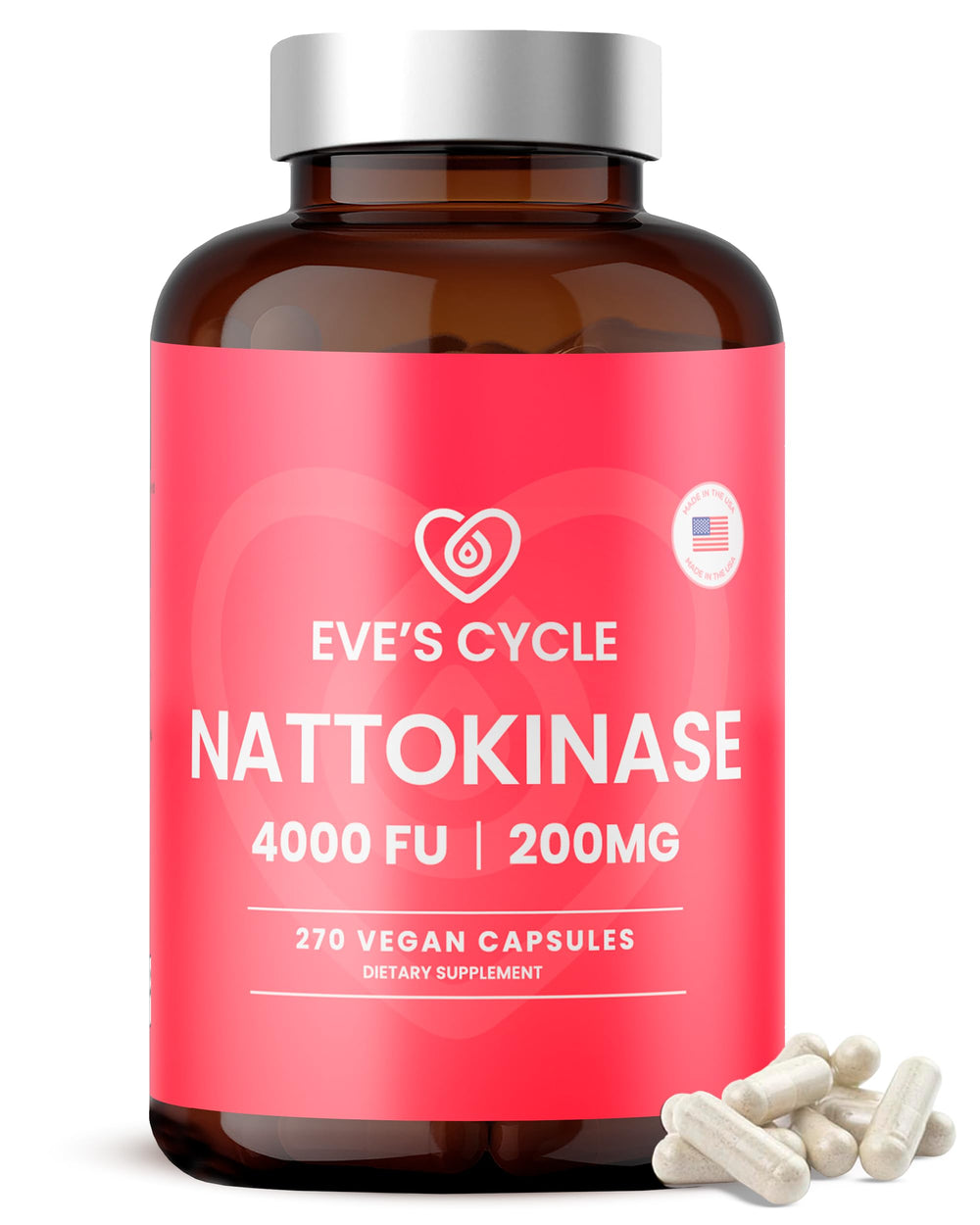 Bottle of Eve's Cycle Nattokinase 4000 FU