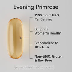 Evening Primrose Oil 1300mg softgels in 120-count bottle