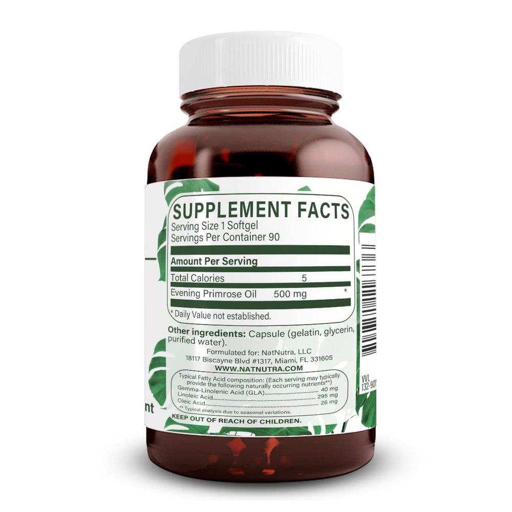 Evening Primrose Oil softgels aiding skin clarity