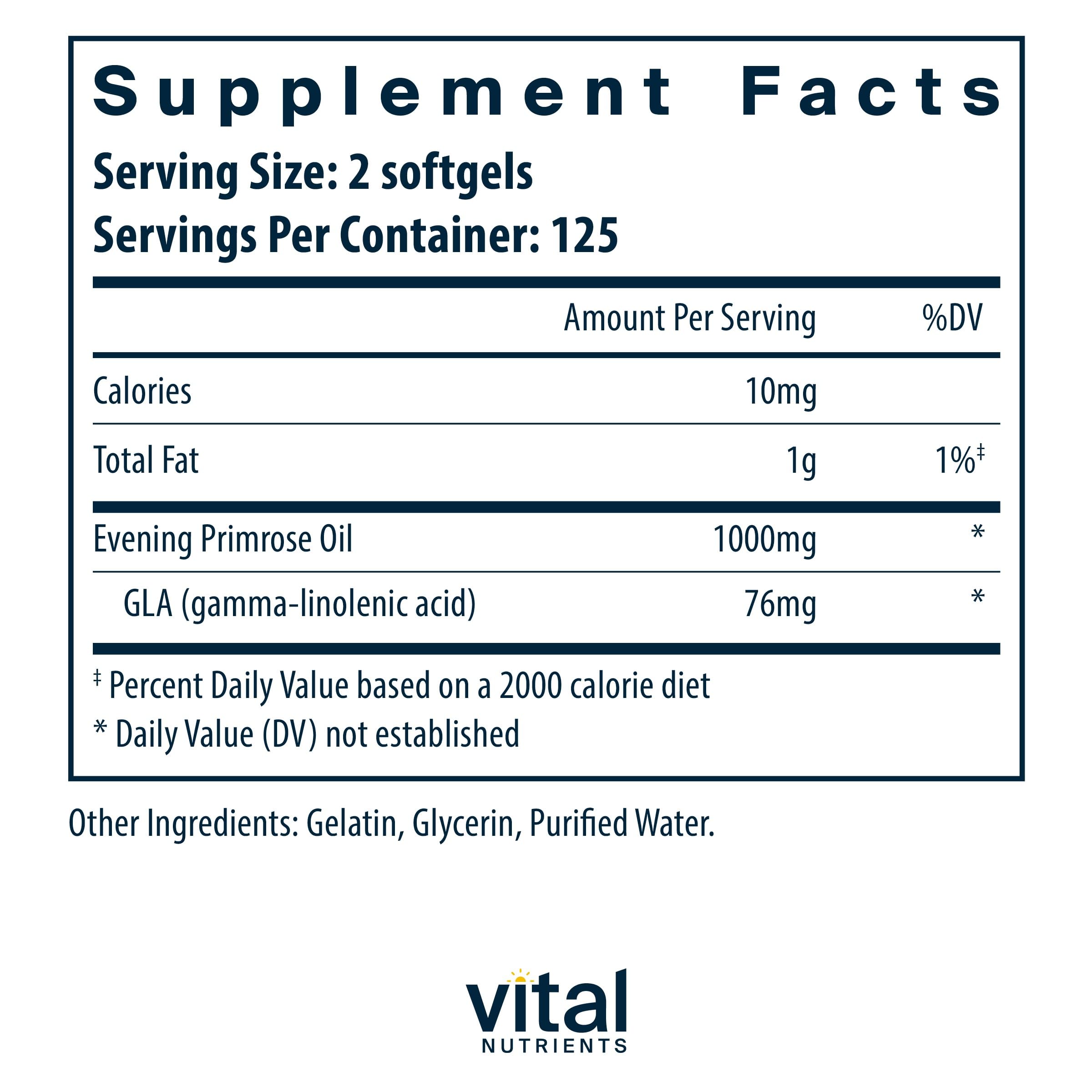Evening Primrose Oil softgels, 250-count