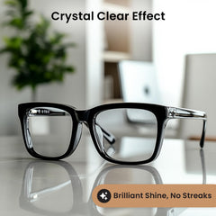 EVEO Eyeglass Cleaner Spray being dispensed