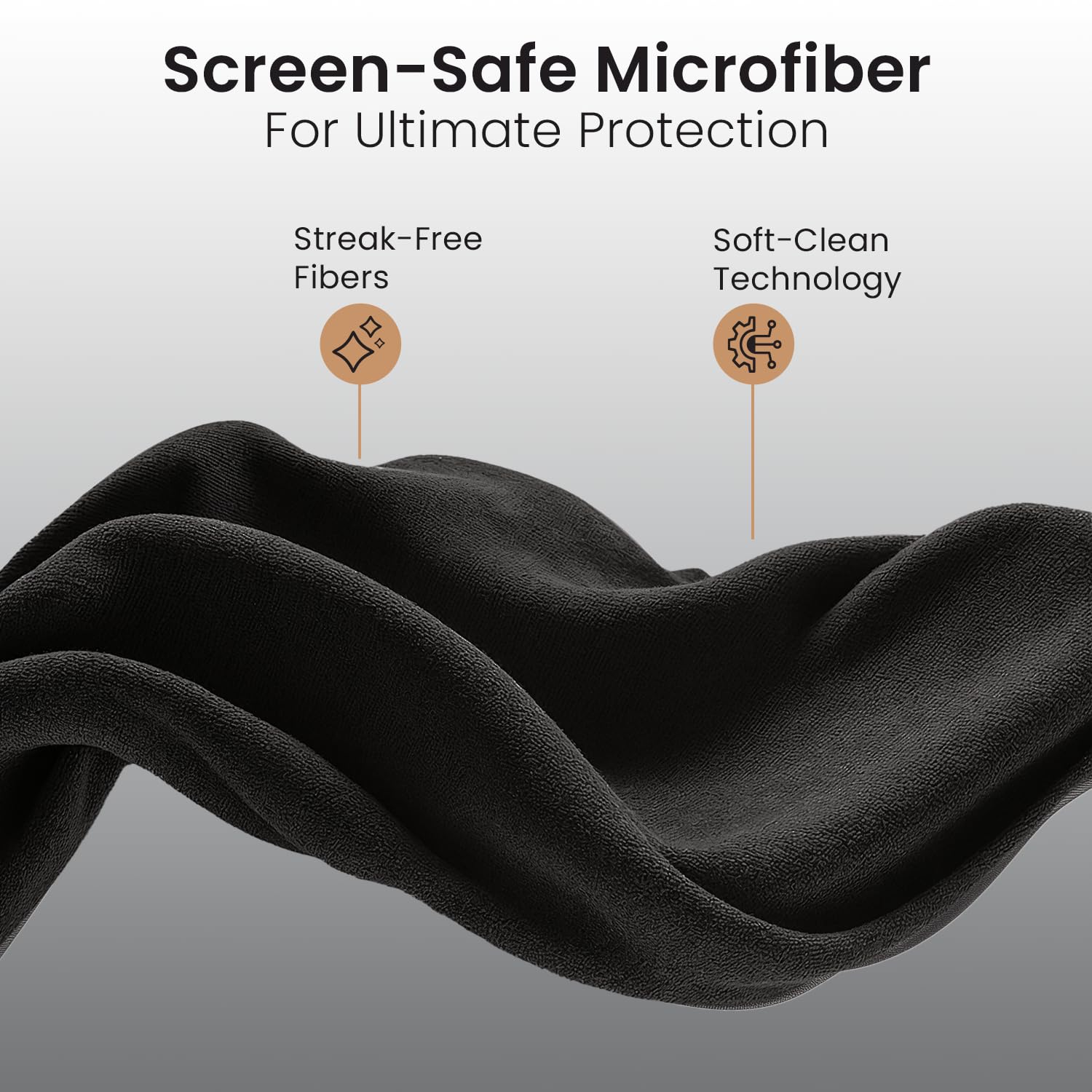 Glasses being cleaned with EVEO microfiber cloth