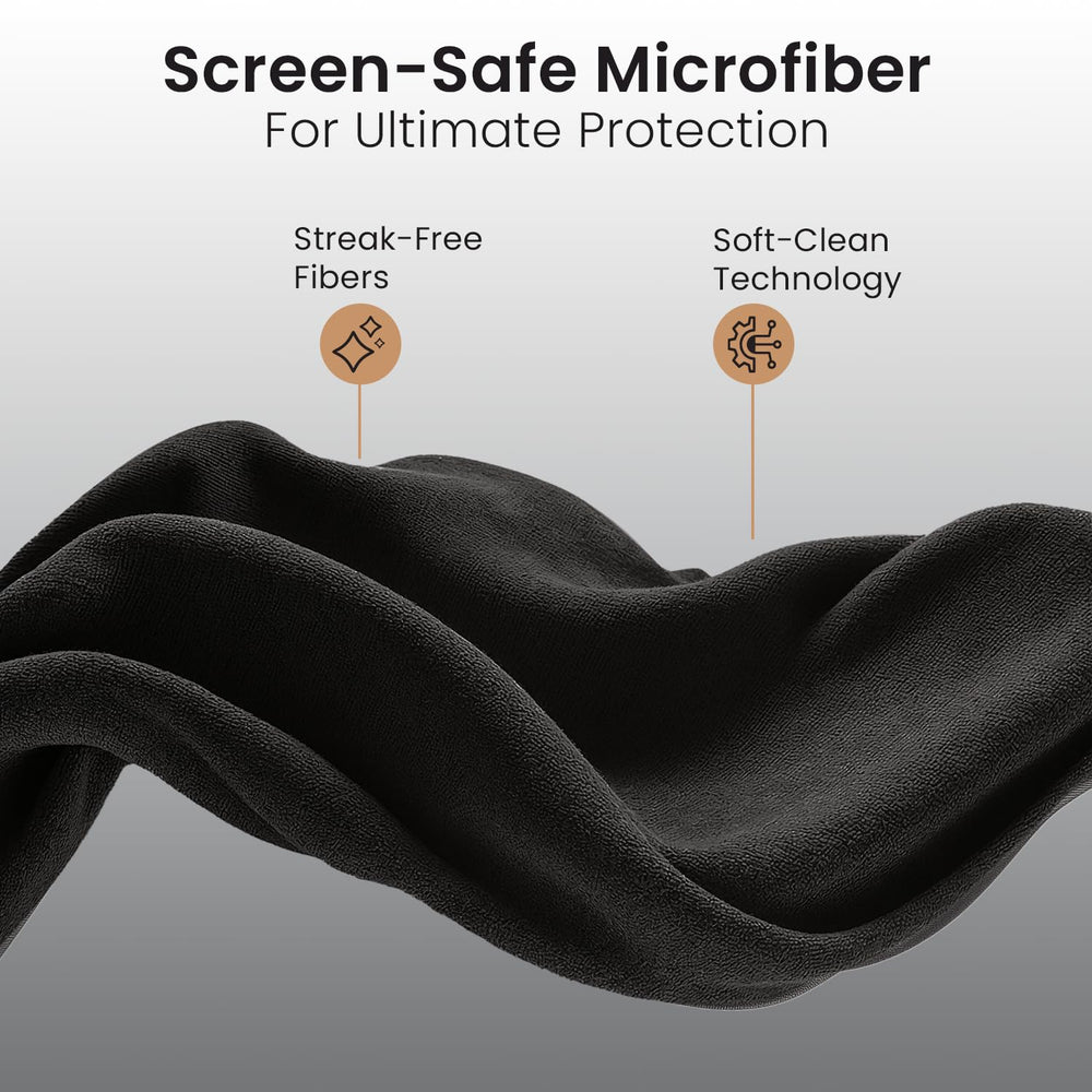 Glasses being cleaned with EVEO microfiber cloth