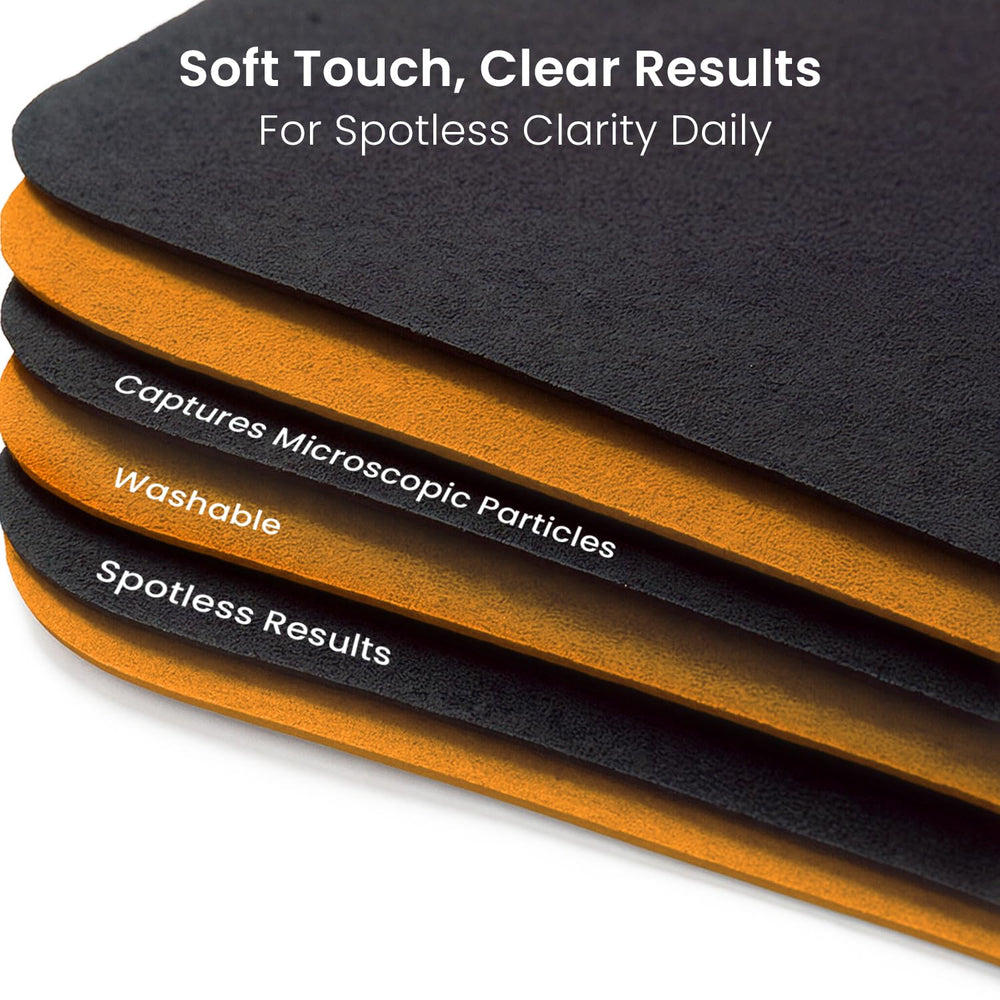 Smartphone screen cleaned with EVEO microfiber cloth