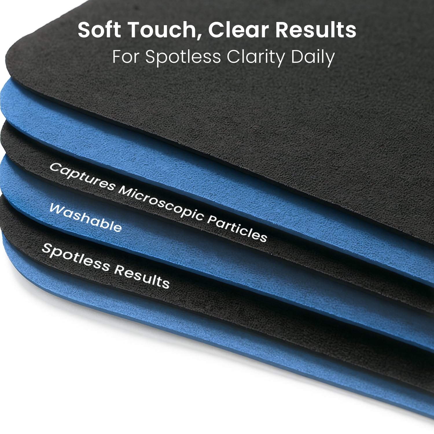 Cloth cleaning phone and tablet screen with EVEO microfiber cloth