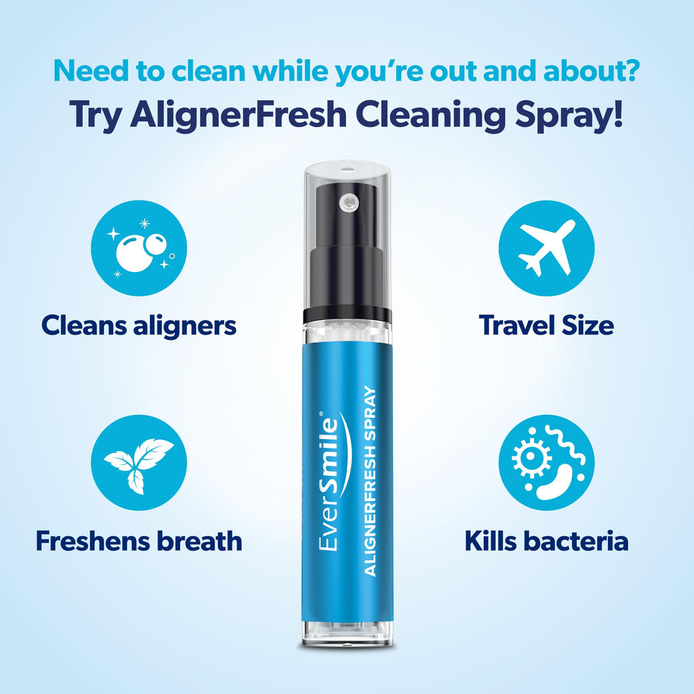 Close-up of AlignerFresh Cleaning Spray spray nozzle