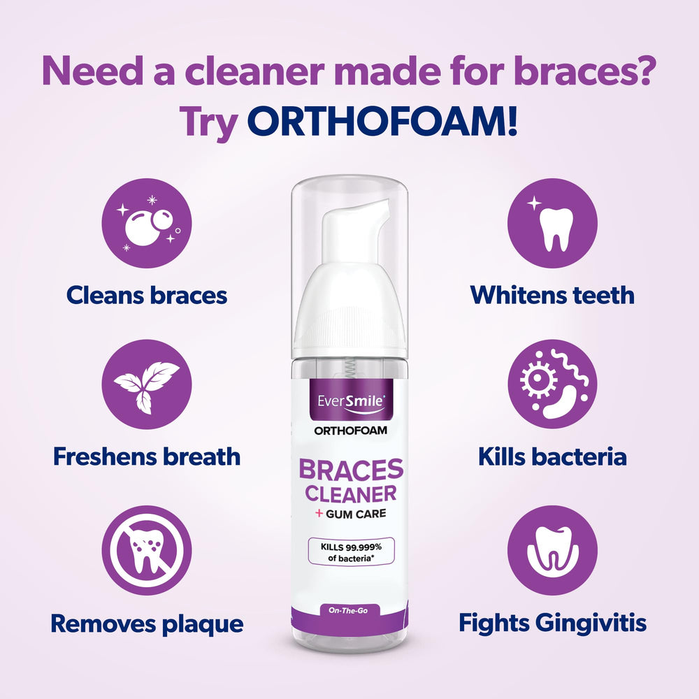 EverSmile OrthoFoam braces cleaner bundle – 25ml travel bottle