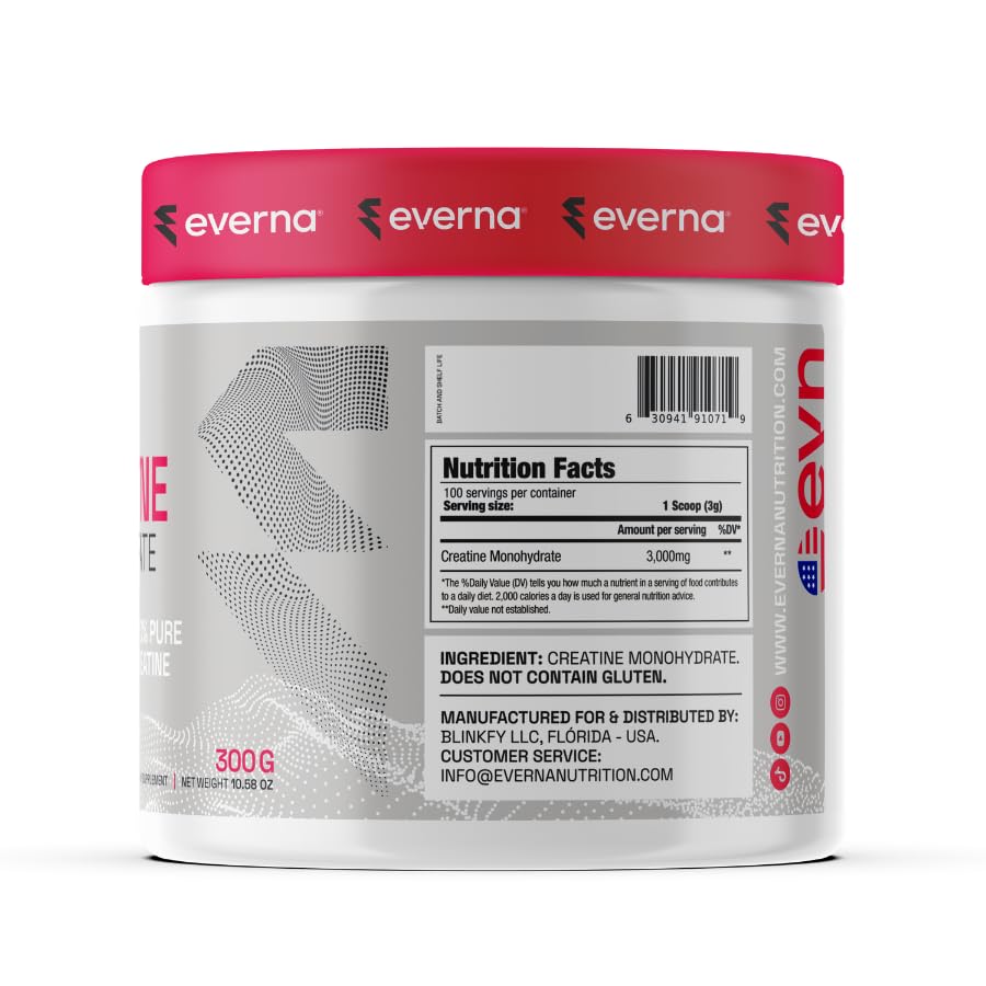 EVERNA Creatine Monohydrate packaging front label
