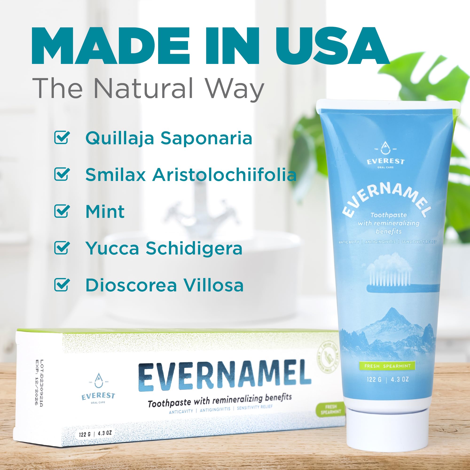 Toothpaste highlighting sensitive teeth care