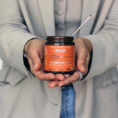Ingredients list highlighting whole fruiting body mushroom extracts