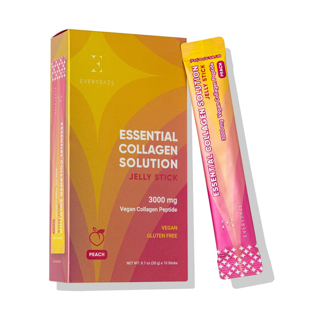 Front view of EVERYDAZE Essential Collagen Jelly Stick Peach flavor