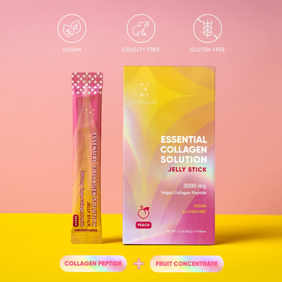EVERYDAZE vegan collagen jelly stick Peach packaging