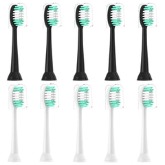 Front view of EVERYSTEP AquaSonic Black Series 10-pack replacement heads
