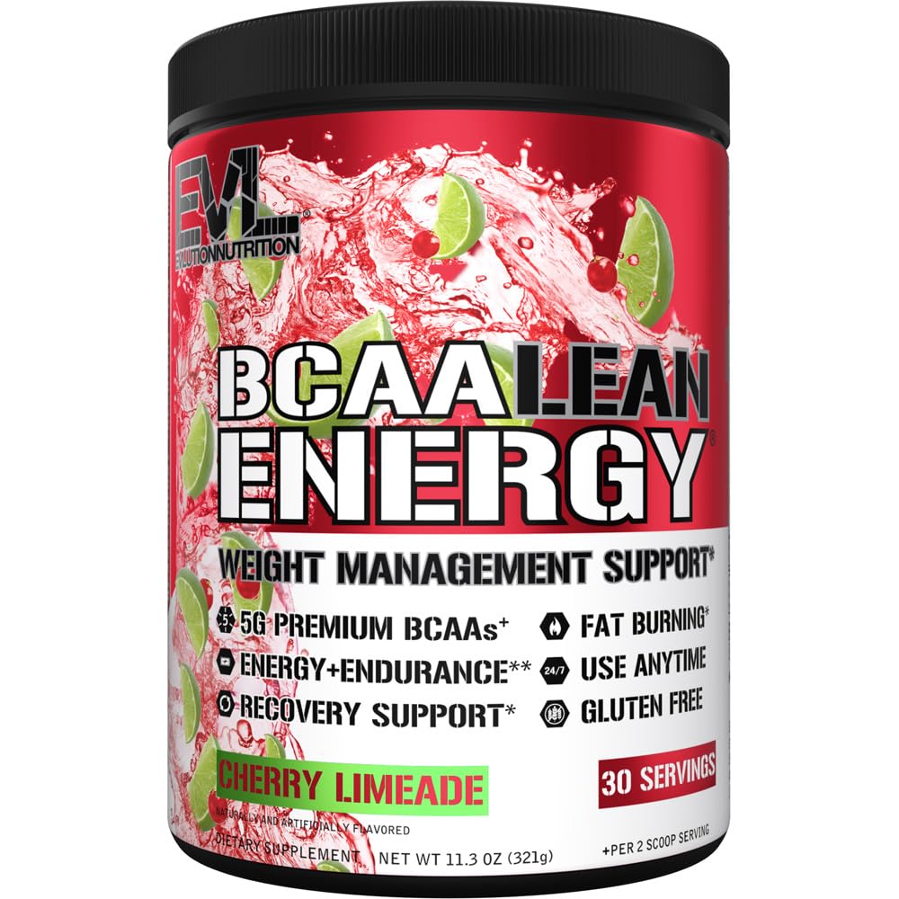 EVL BCAA Lean Energy Powder Cherry Limeade bottle