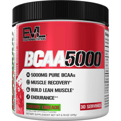 EVL BCAAs Powder Cherry Limeade canister with label
