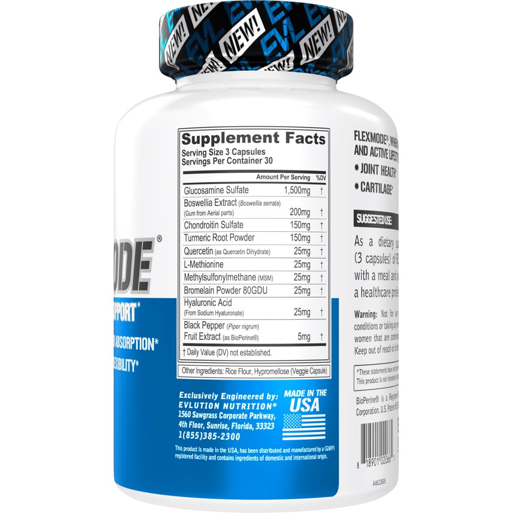 Close-up of Glucosamine, Chondroitin, and MSM ingredients