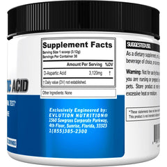 Evlution DAA powder dosage scoop for quick, accurate servings before training