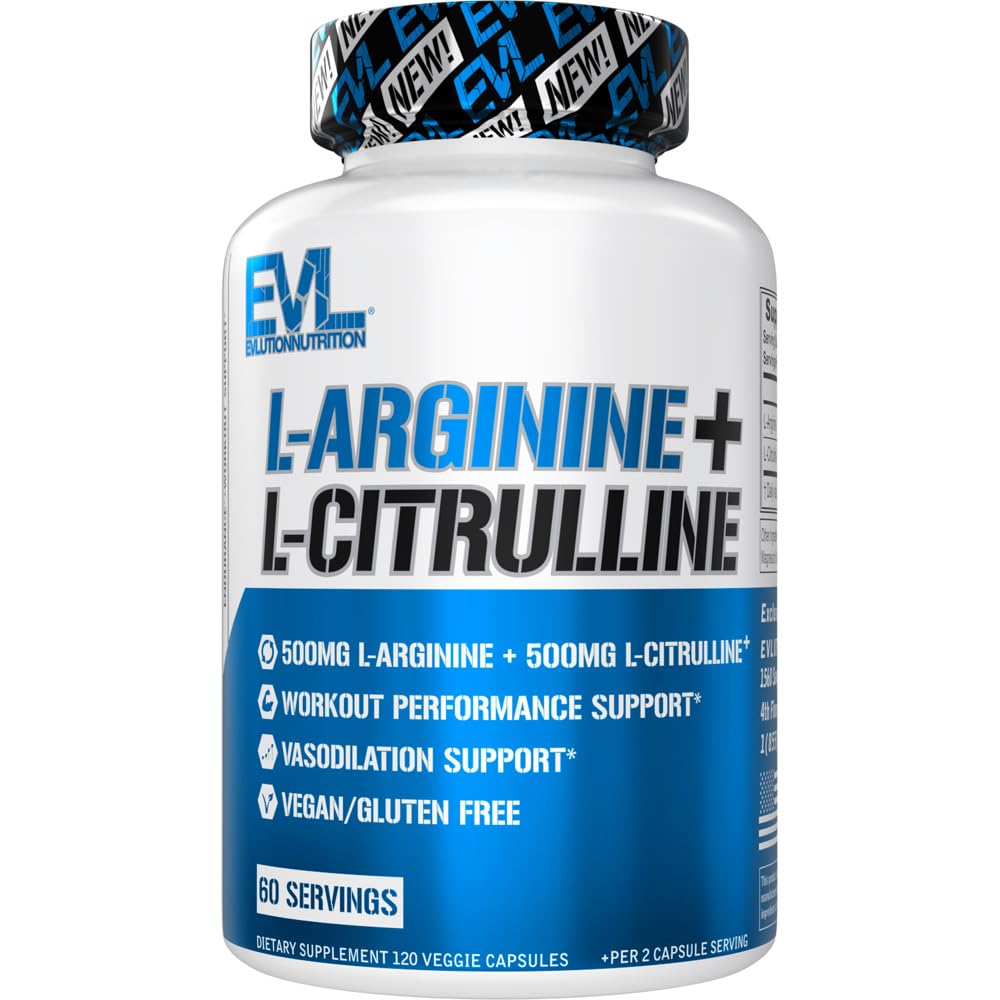 Evlution Nutrition L-Arginine + L-Citrulline 1000mg Endurance and Performance