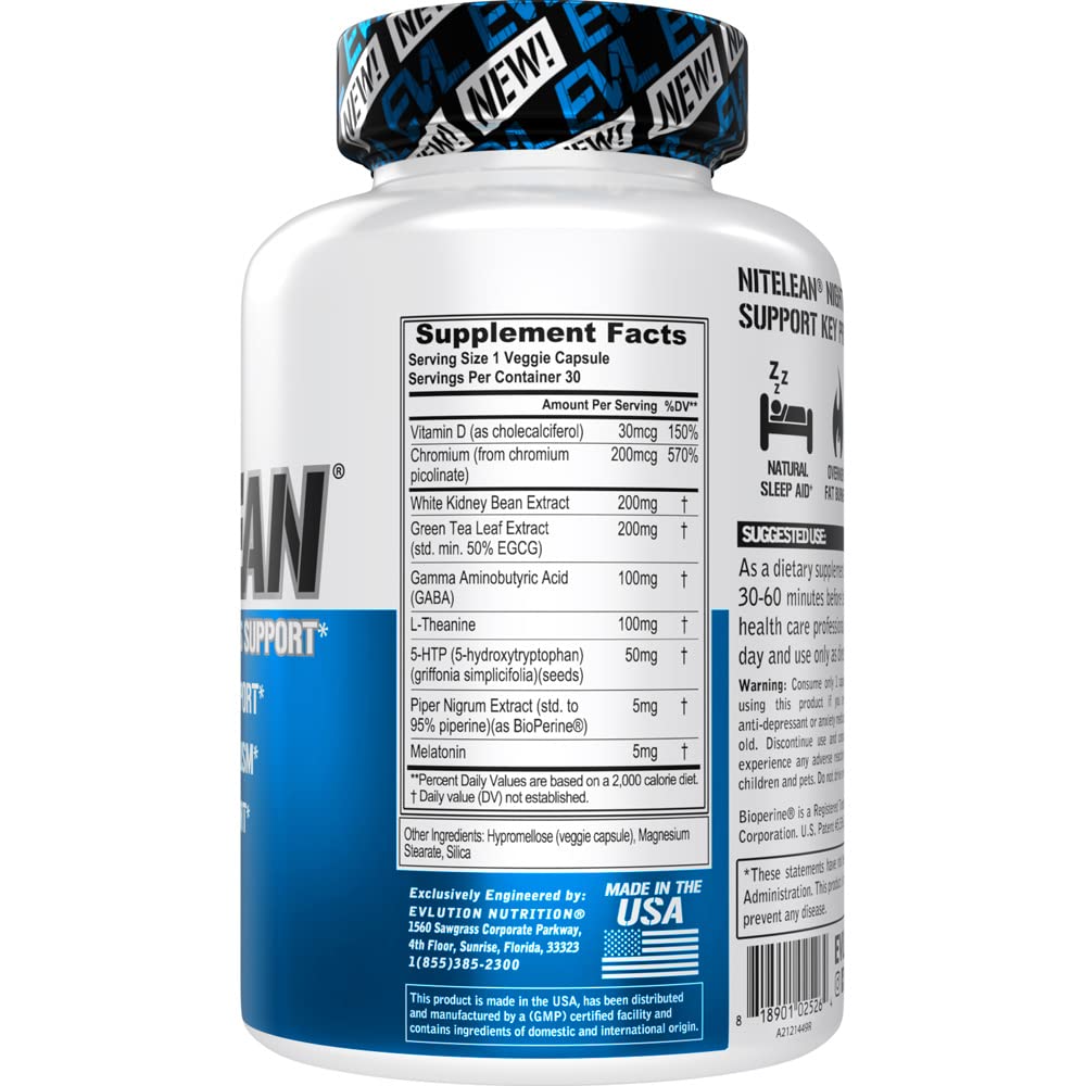 Close-up of NiteLean ingredients: green tea extract and white kidney bean extract