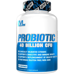 Evlution Nutrition Probiotic bottle with 40 Billion CFU