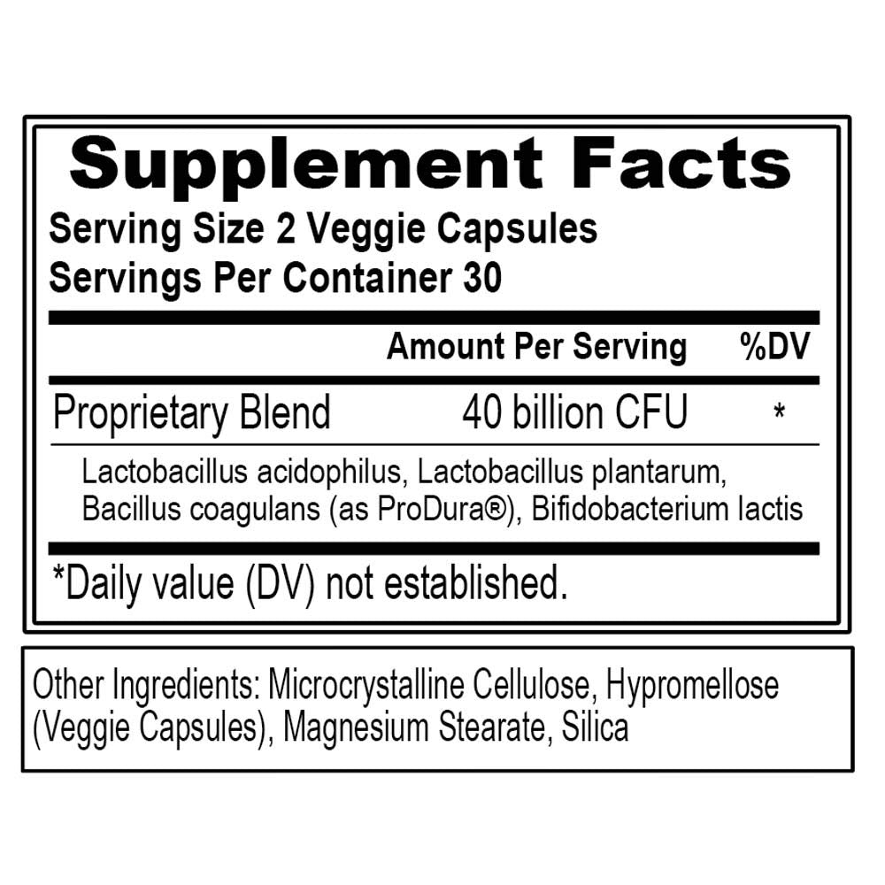 Evlution Probiotic veggie capsules showcased for easy daily digestion and immune support.