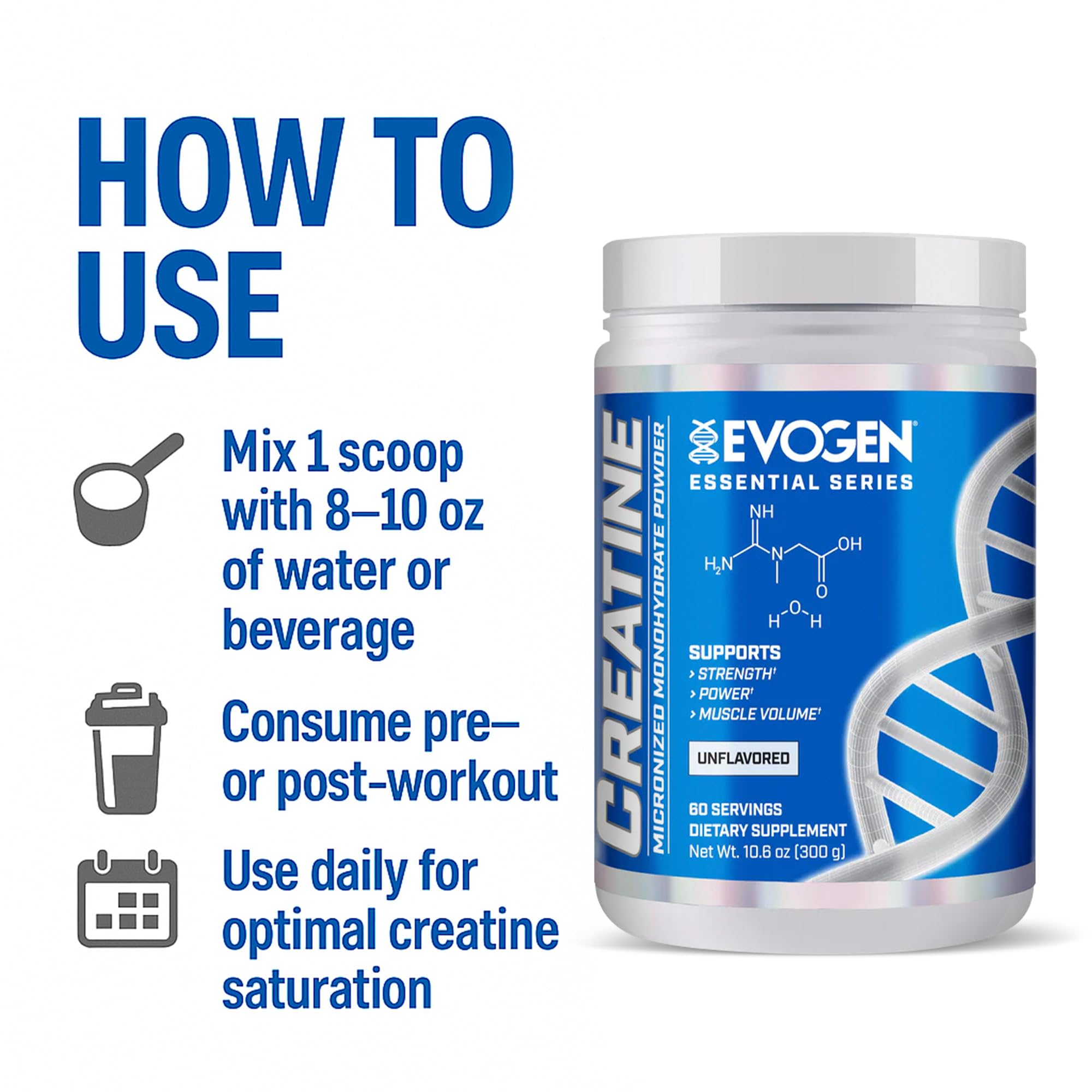 Athlete performing a workout with Evogen Creatine Monohydrate