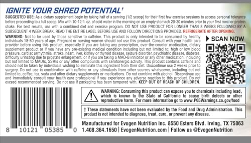 Evogen Evoburn bottle dispense demonstrates simple daily serving for energy