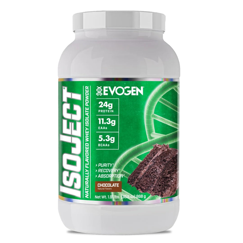 Evogen Isoject Naturals Whey Isolate Chocolate front label