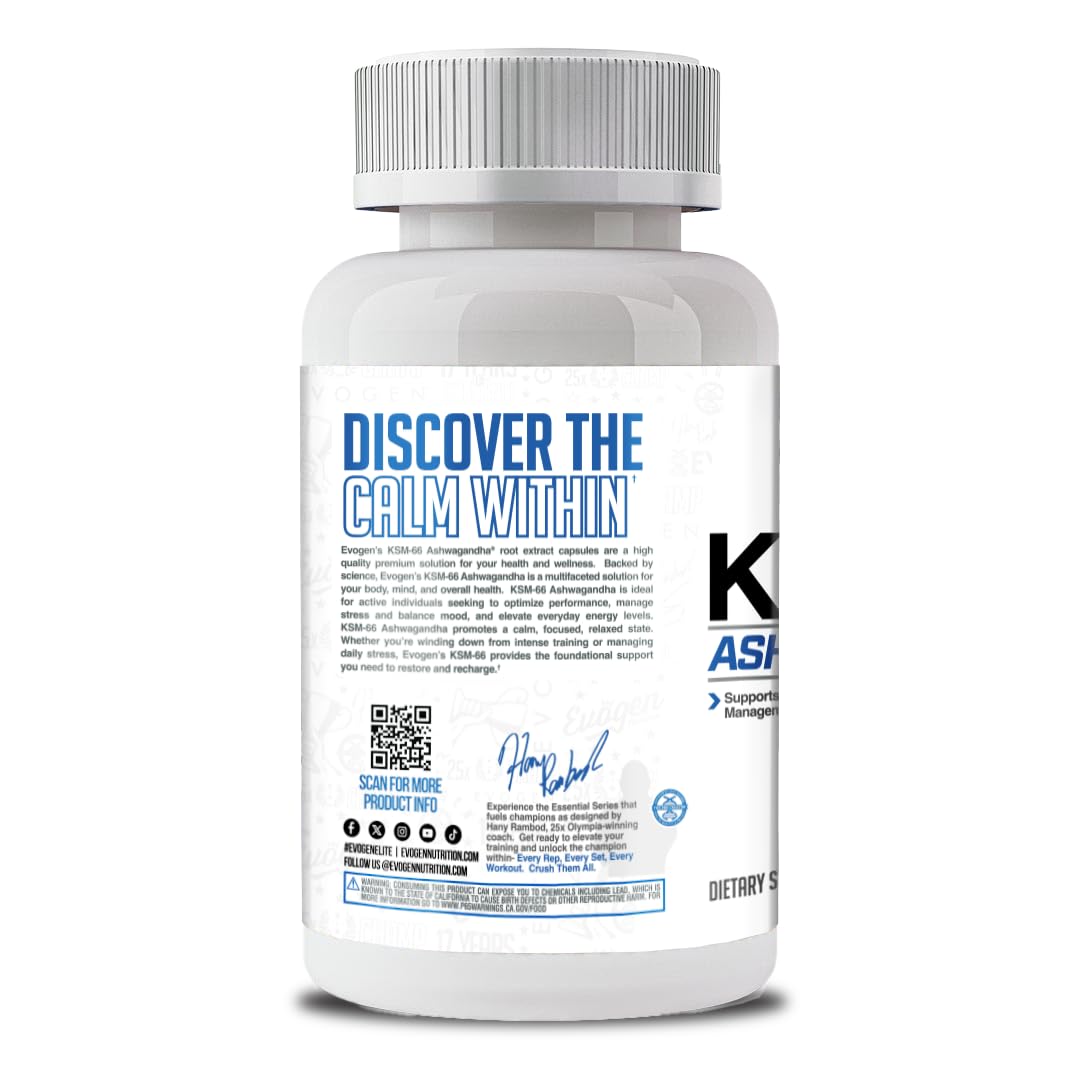 Sleep support and recovery with Evogen KSM-66 Ashwagandha 600mg