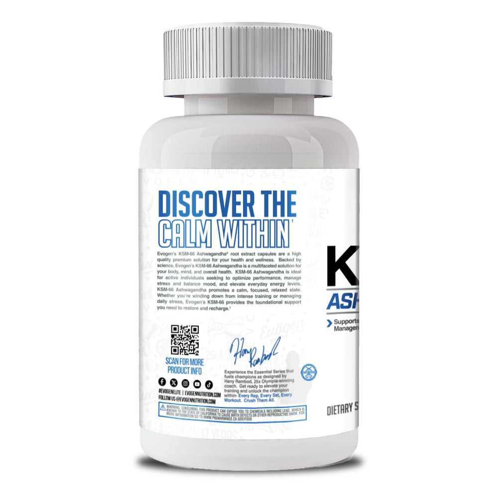 Sleep support and recovery with Evogen KSM-66 Ashwagandha 600mg