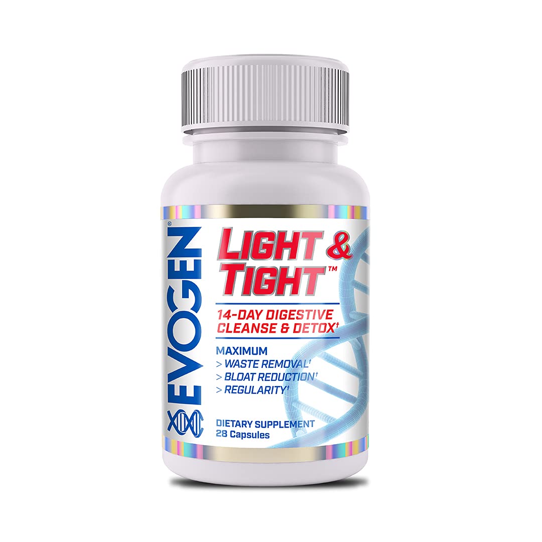 Evogen Light & Tight bottle front view supports a fast-acting cleanse