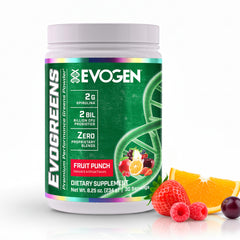 Evogreens Fruit Punch flavor front label
