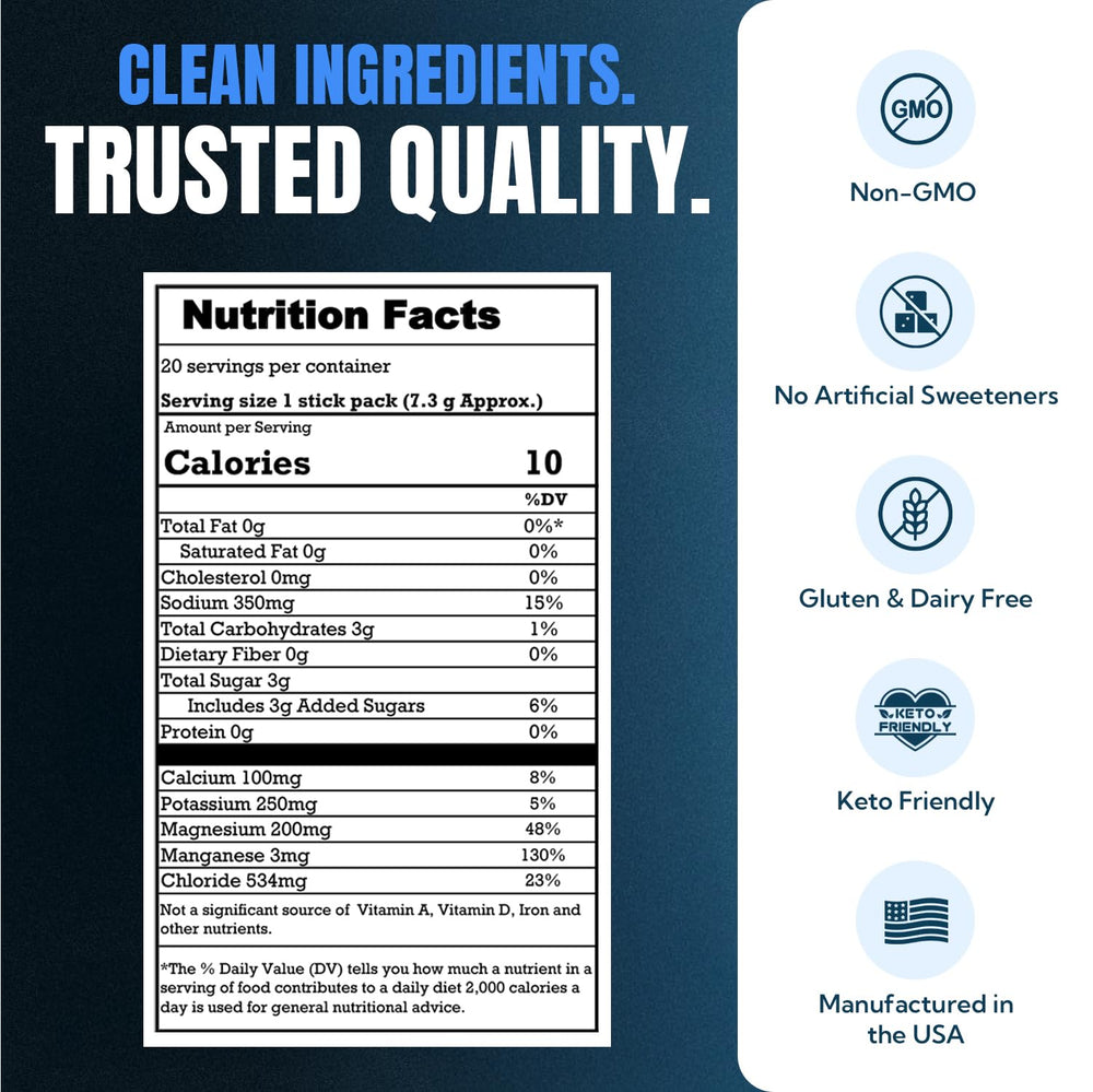 EVOLV Electrolytes non-GMO label—vegan-friendly hydration option.