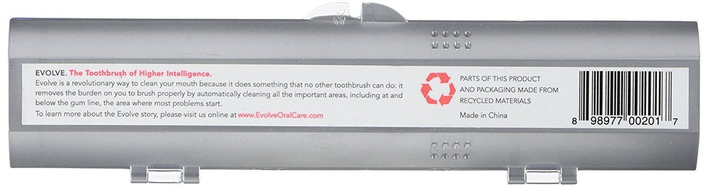EVOLVE toothbrush demonstrating reach below gum line