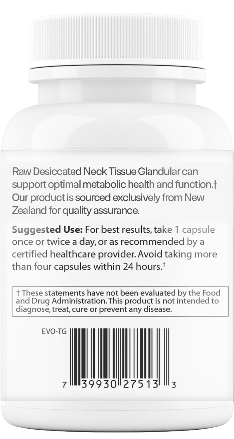 Evolved Elements Thyroid bottle label with product details