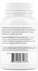 Evolved Elements Thyroid bottle label with product details