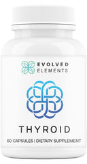 Evolved Elements Thyroid bottle featuring NZ-sourced raw grass-fed desiccated glandular