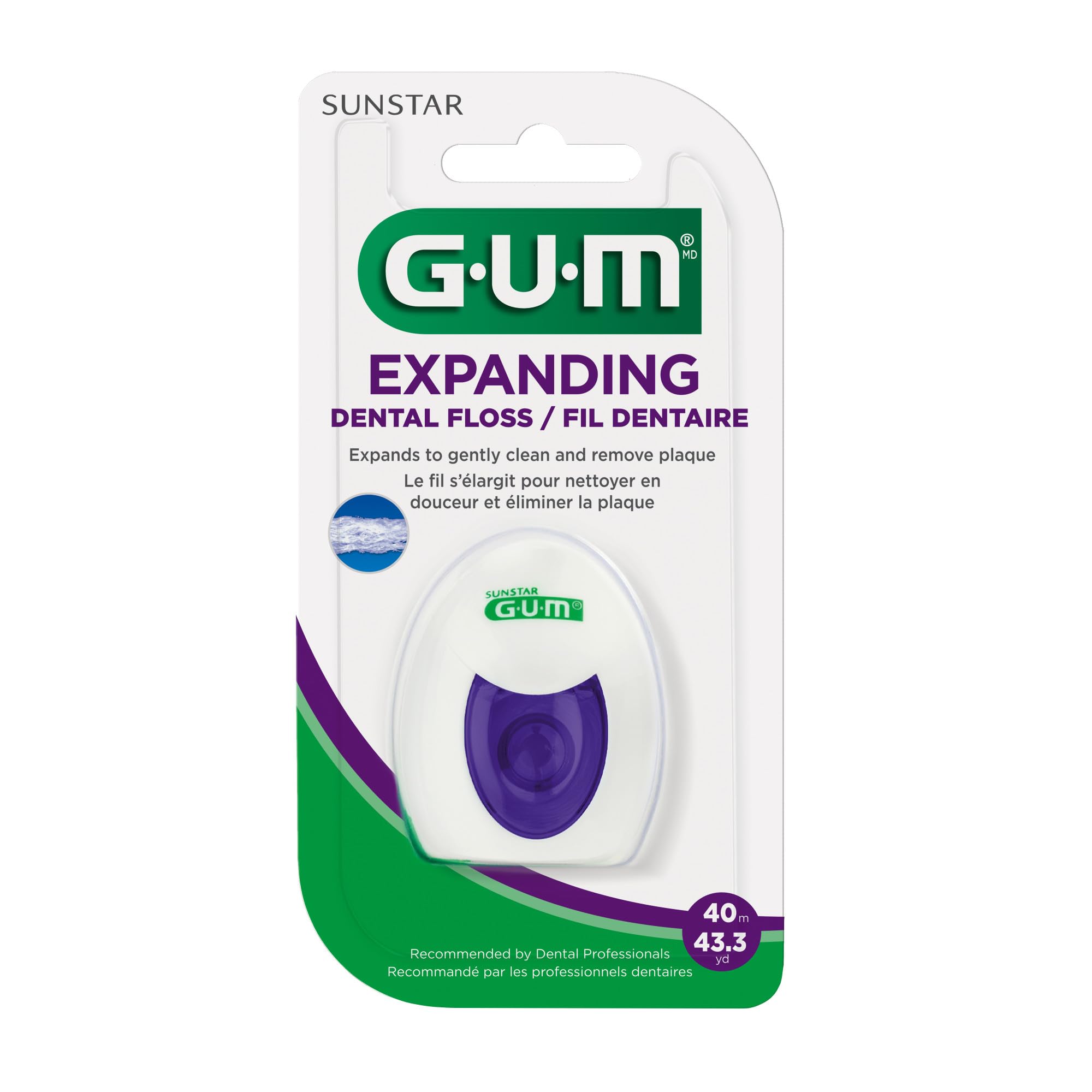 Dispenser with see-through window showing floss level
