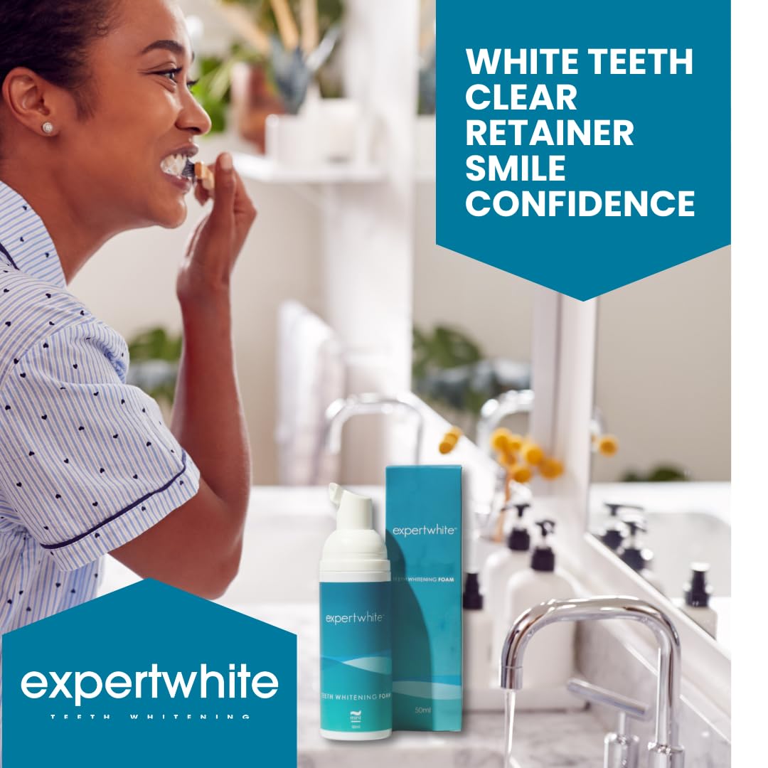 Retainer being cleaned with Expertwhite HP Foam